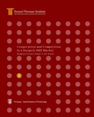 Cooperation and Competition in R&D with Uncertainty & Spillovers, Science, Technology and the Economy Program STE-WP-6