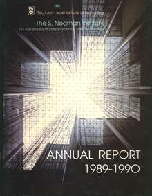Annual Report 1989-1990 Samuel Neaman Institute
