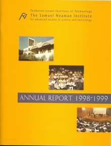 Annual Report 1998-1999 Samuel Neaman Institute