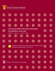 Financing R&D in Mature Companies: An Empirical Analysis, Science, Technology and the Economy Program (STE) - Working Papers Series STE-WP-10