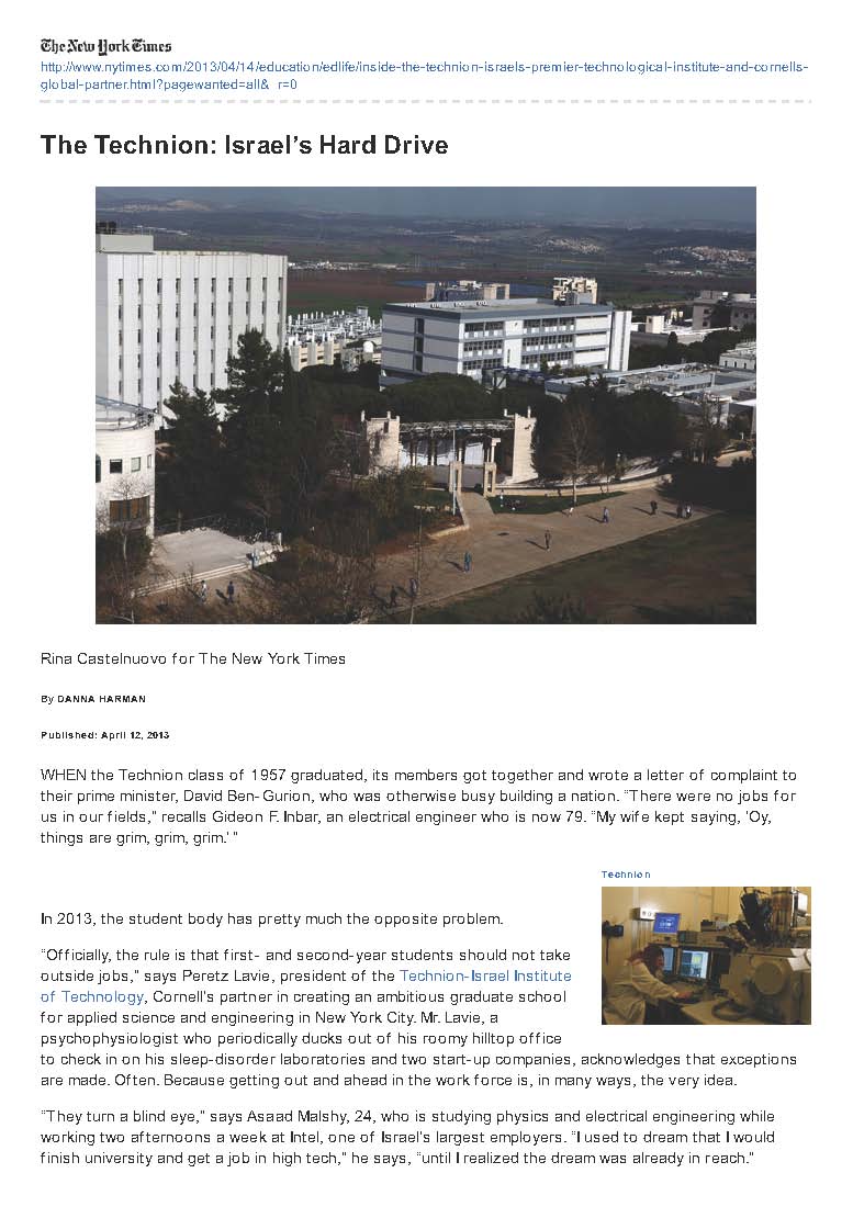 The Technion: Israel’s Hard Drive
