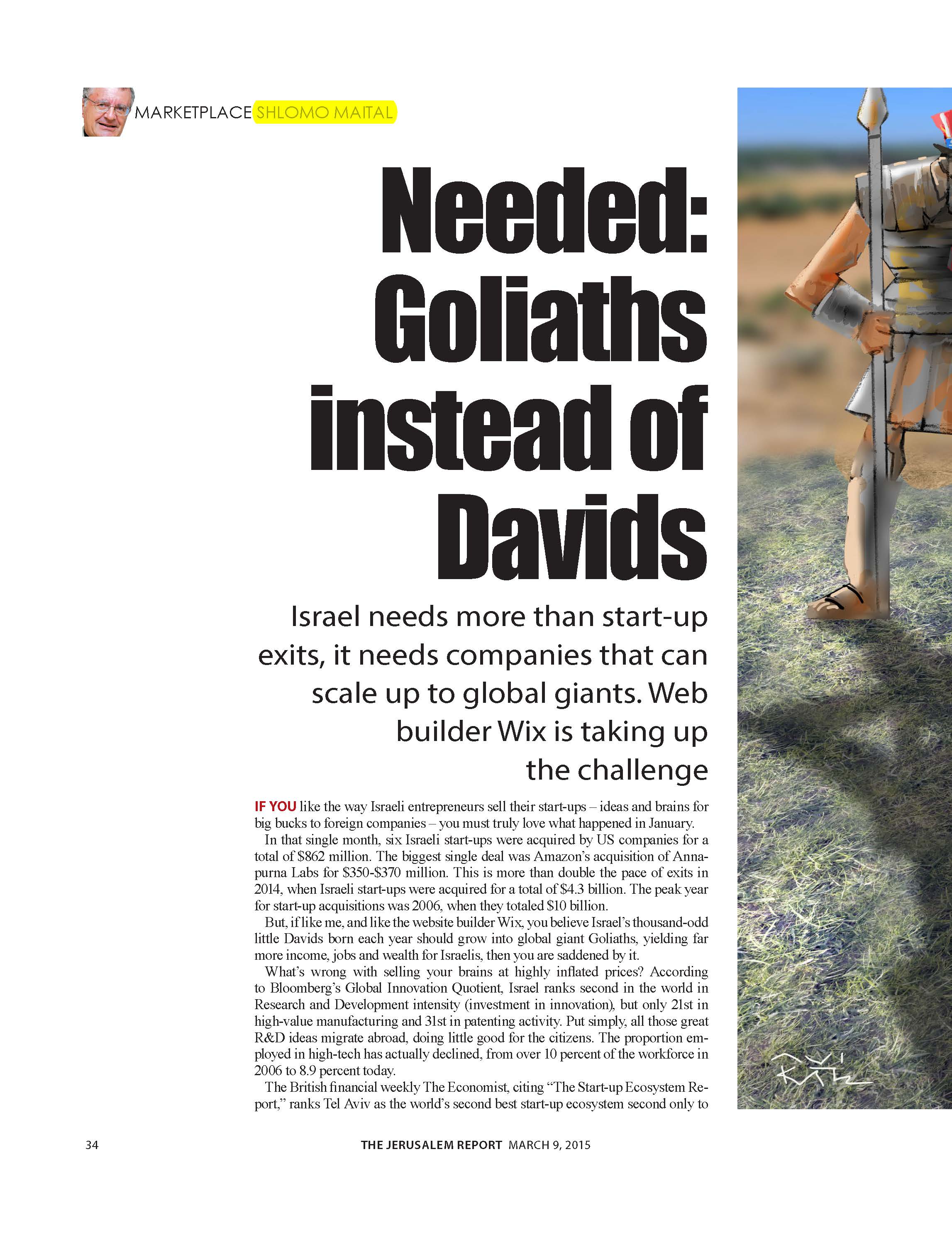 Needed: Goliaths instead of Davids