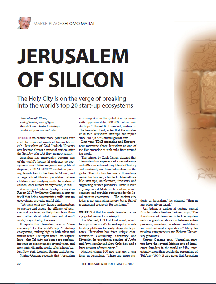 JERUSALEM OF SILICON