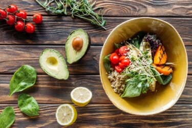 Salad and Avocado