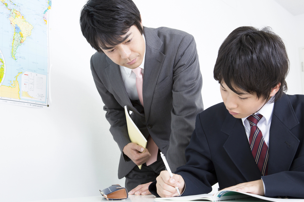 Teacher and student in Japan