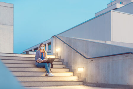 Student working during Coronavirus lockdown